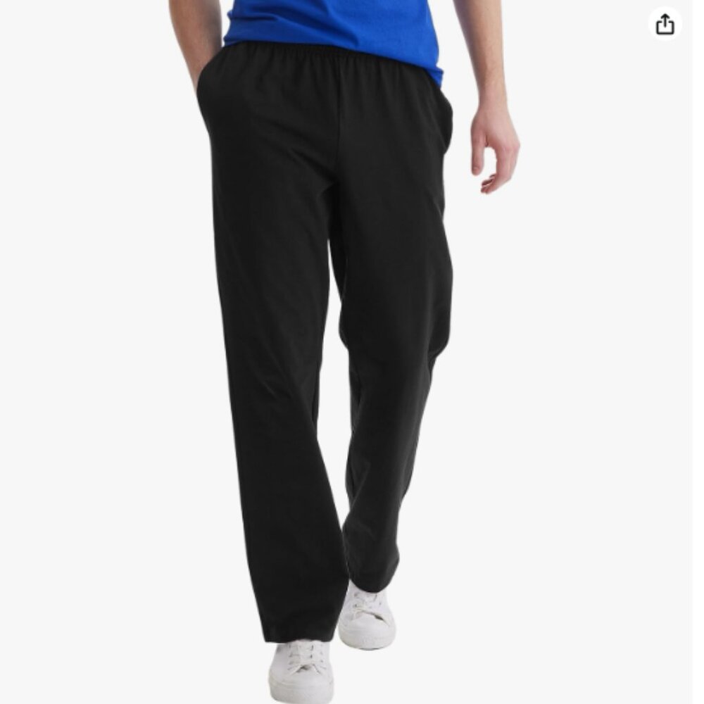Hanes Men's Essentials Jersey Sweatpants, Cotton Lounge Pants with Pockets